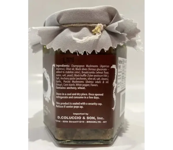 Coluccio Black Truffle Spread & Topping, 5.6 oz - Gourmet Pasta & Pizza Sauce - Image 2