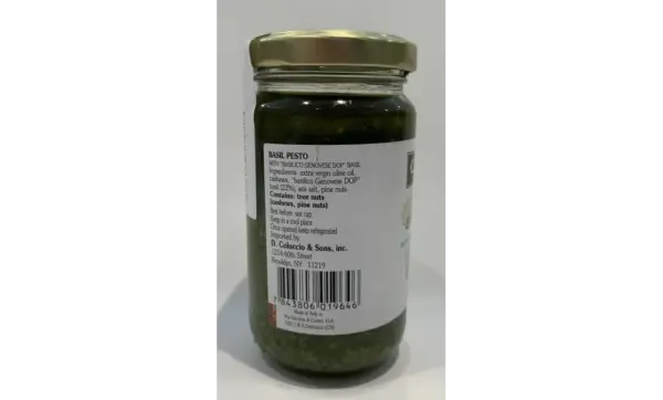 Coluccio Genovese DOP Basil Pesto 180g Authentic Italian Sauce
