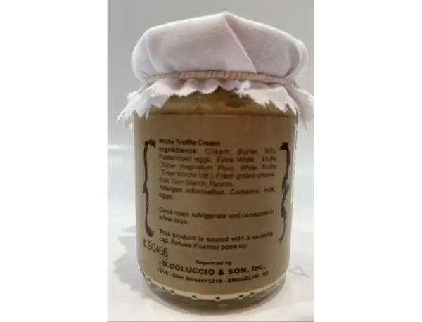 Coluccio Gourmet White Truffle Cream Sauce 2.8oz Jar - Image 2