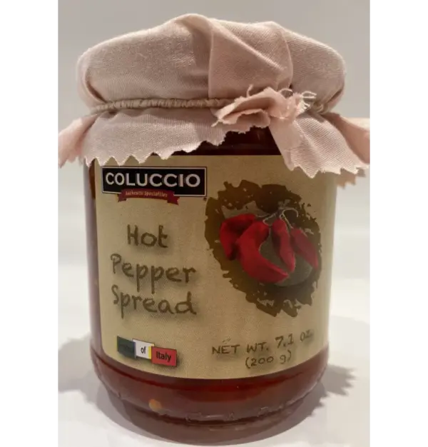 Coluccio Hot Pepper Spread Condiment Jar 7.1 oz - Image 2