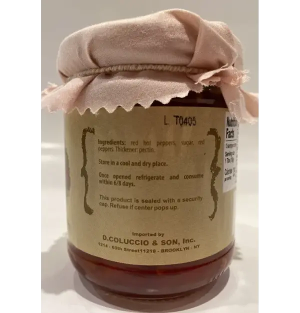 Coluccio Hot Pepper Spread Condiment Jar 7.1 oz - Image 3