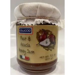 Coluccio Pear Acacia Honey Jam - 7.1 oz Jar - Sweet Fruit Spread
