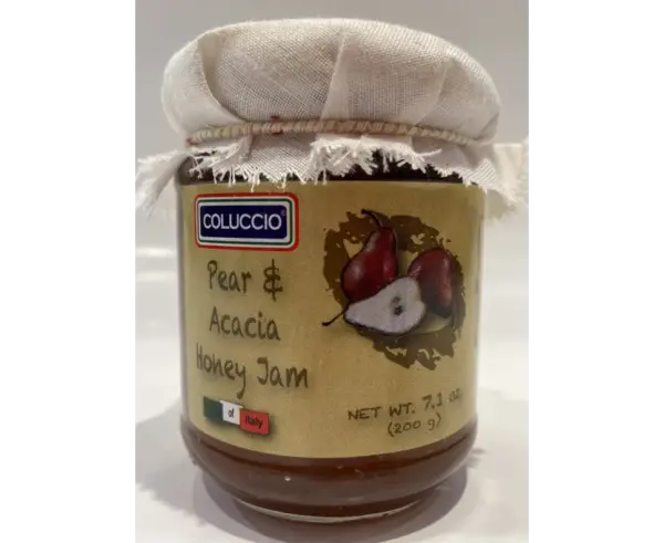 Coluccio Pear Acacia Honey Jam - 7.1 oz Jar - Sweet Fruit Spread