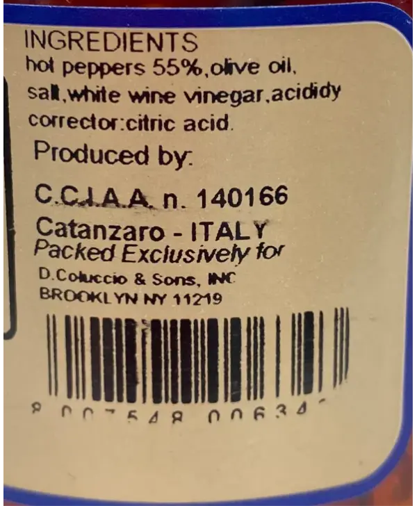 Coluccio Sliced Hot Peppers in Olive Oil - 9.52 oz Jar - Image 2