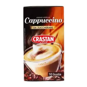 Crastan Soluble Cappuccino - 10 Single-Serve Bags, 125g