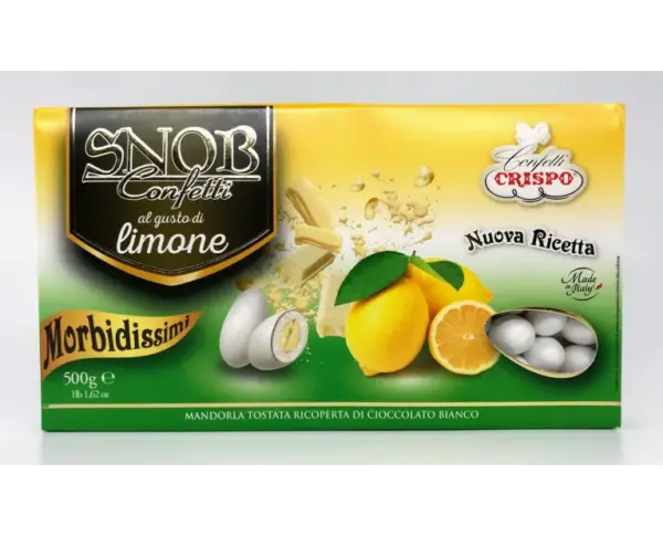 Crispo Limone Confetti Snob Candy - 500g Italian Lemon Flavored Treats