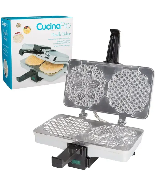 CucinaPro Pizzelle Maker - Non-Stick Italian Cookie Iron, Traditional Design