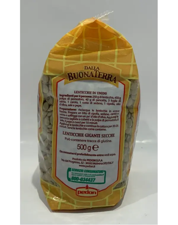 Dalla Buona Terra Large Lentils 500g/1.1lb - Image 2