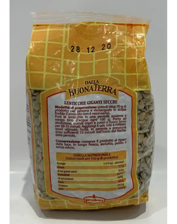 Dalla Buona Terra Large Lentils 500g/1.1lb - Image 3