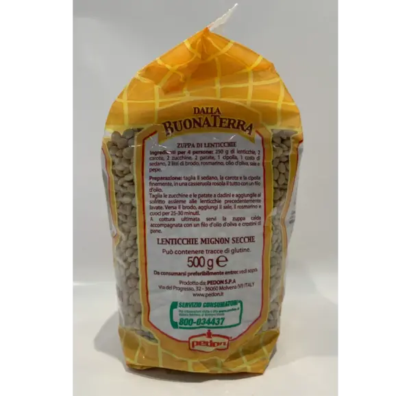 Dalla Buona Terra Small Lentils 500g | Premium Italian Legumes 1.1lb - Image 2
