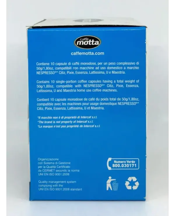 Decaf Espresso Nespresso Pods - Caffe Motta Smooth 10-Pack - Image 2