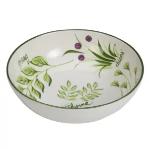 DECORO ERBE 12-inch Pasta Salad Bowl - V421 Ceramic Serving Dish