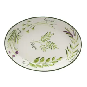 DECORO ERBE 17.75 Inch Oval Serving Platter V424