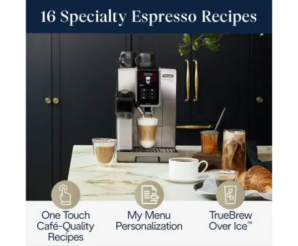 De'Longhi Dinamica Plus Smart Coffee & Espresso Machine with Milk Frother - Image 3