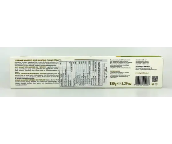 Di Gennaro Pistachio Torrone Italian Nougat Bar 150g