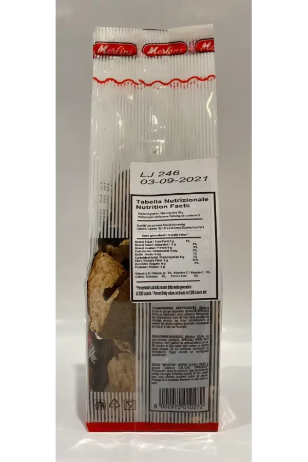 Dried Porcini Mushrooms by Merlini - 2.82 oz Premium Quality