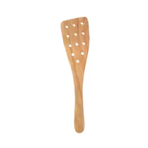 Eddingtons Olive Wood Wide Pierced Cooking Spatula - 12.5in