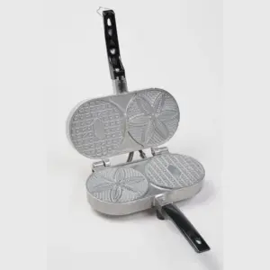 Electric Pizzelle Maker with Non-Stick Plates - Made in USA