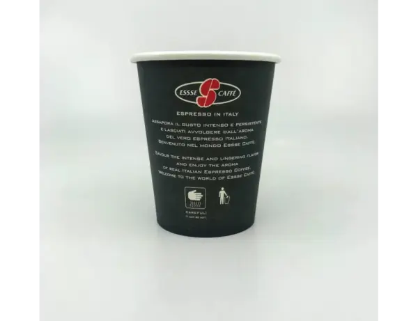 Essse Caffe 8 oz Paper Coffee Cups - 50 Pack Disposable Hot Drink Cups - Image 2