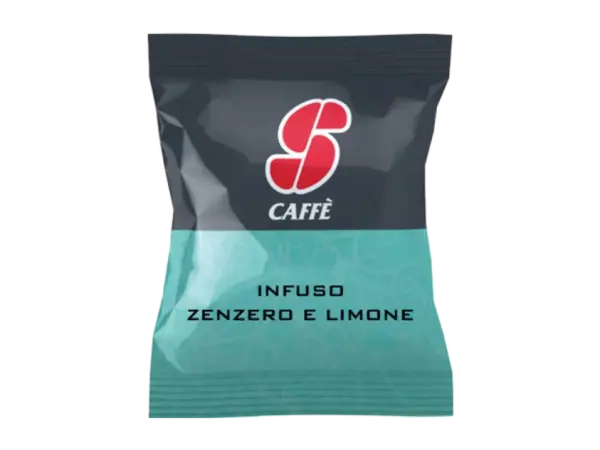 Essse Caffe Lemon Ginger Tea Capsules - 50 Count, Natural Energy Boost