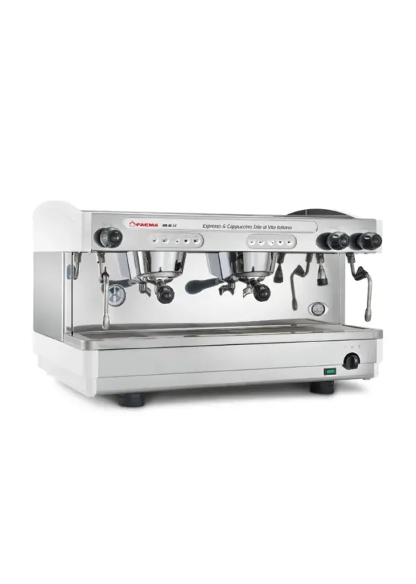 Faema E98 2-Group Commercial Espresso Machine White Stainless Steel