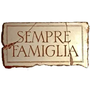 Family Forever Wall Plaque - Sempre Famiglia Home Decor Sign