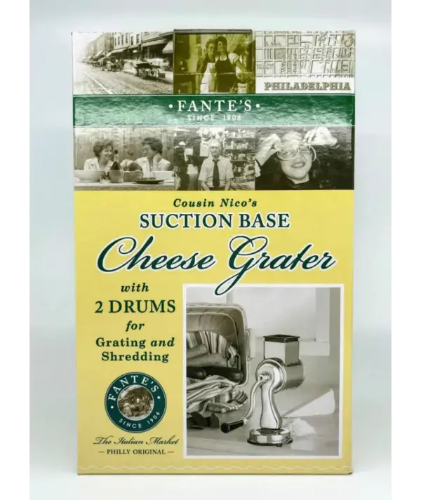 Fantes Cousin Nicos Cheese Grater with 2 Drum Attachments - Image 3