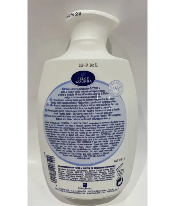 Felce Azzurra Gentle Intimate Wash with Malva Extract - 8.45 fl oz
