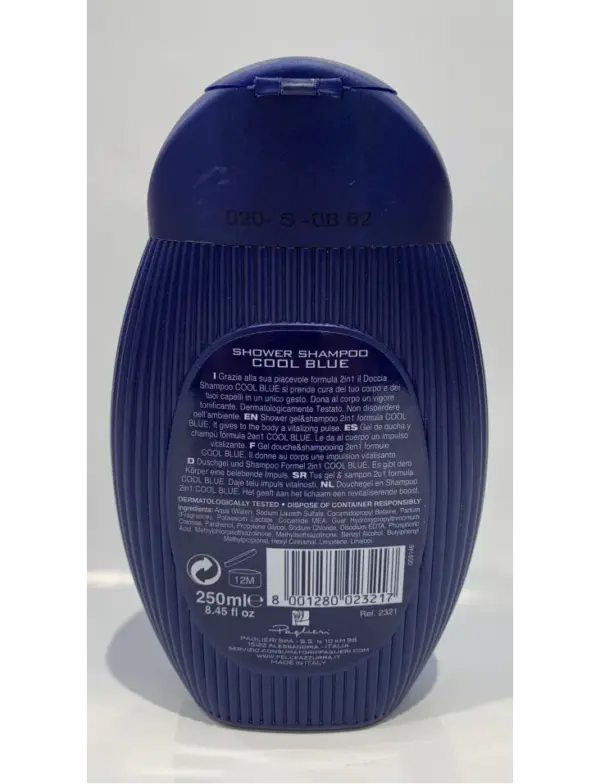 Felce Azzurra Men's Cool Blue Toning Shampoo & Shower Gel 250ml - Image 2