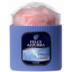 Felce Azzurra Talc Powder with Puff 250g for Soft Skin