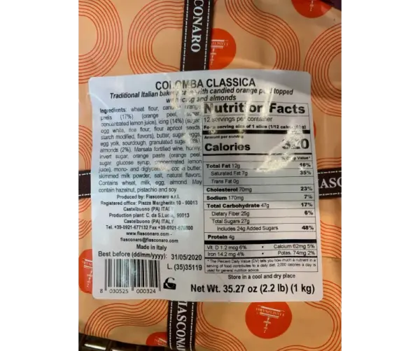 Fiasconaro Authentic Italian Classica Cake 1kg - Image 2