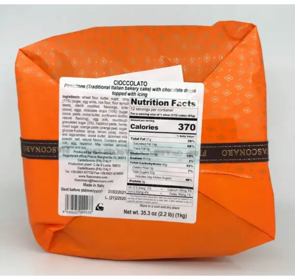 Fiasconaro Chocolate Panettone Cake 1000g