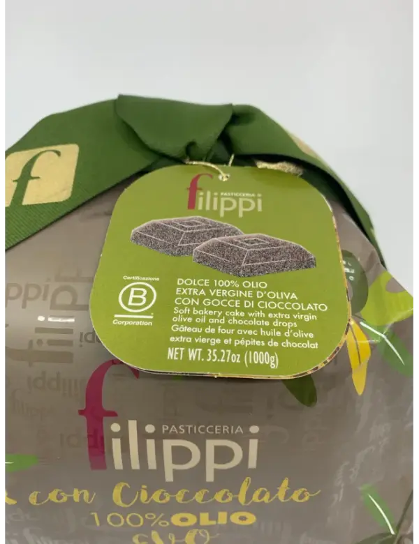Filippi Chocolate Panettone 1kg with 100% Olive Oil, Italian Christmas Cake - Image 3