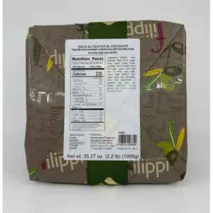 Filippi Chocolate Panettone 1kg with 100% Olive Oil, Italian Christmas Cake