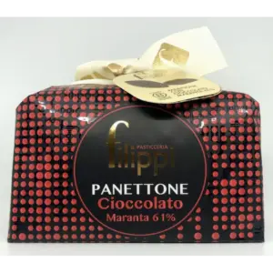 Filippi Chocolate Panettone 61% Cocoa Maranta, 2.2 lb Italian Cake