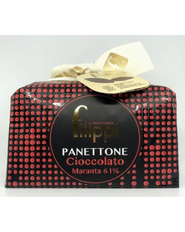 Filippi Chocolate Panettone 61% Cocoa Maranta, 2.2 lb Italian Cake
