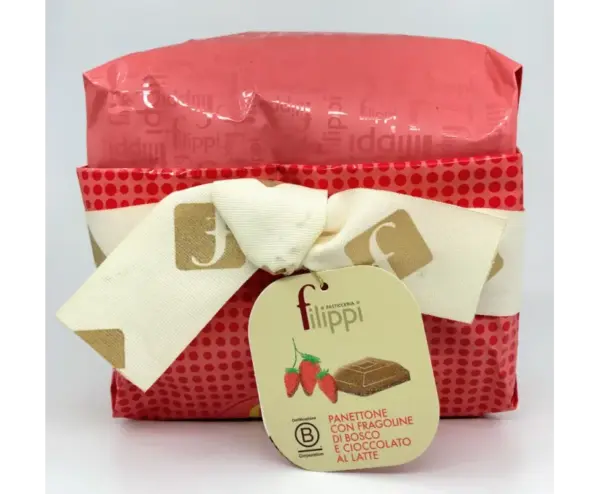 Filippi Wild Strawberry & Milk Chocolate Panettone Cake 2.2lb - Image 3