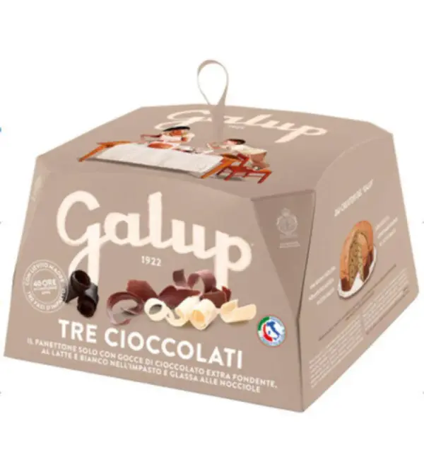 Galup Panettone with Three Chocolates & Hazelnut - 750g