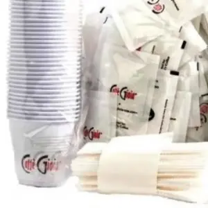 Gioia 150-Count Coffee Kit with Cups, Stirrers & Sugar