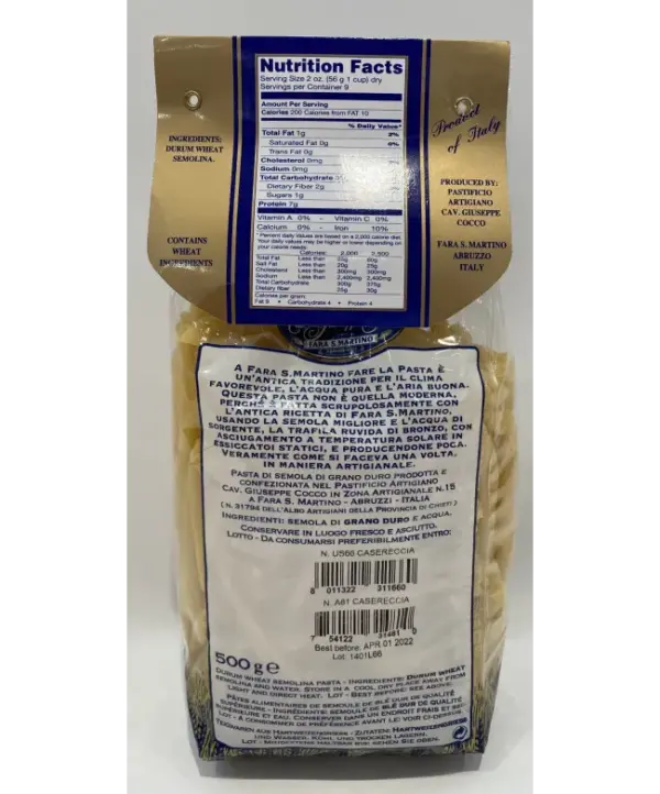 Giuseppe Cocco Italian Casareccia Pasta 500g - Image 2