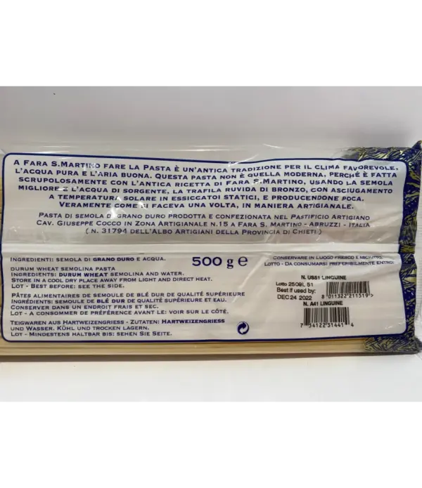 Giuseppe Cocco Linguine Pasta 500g Premium Italian Durum Wheat - Image 2