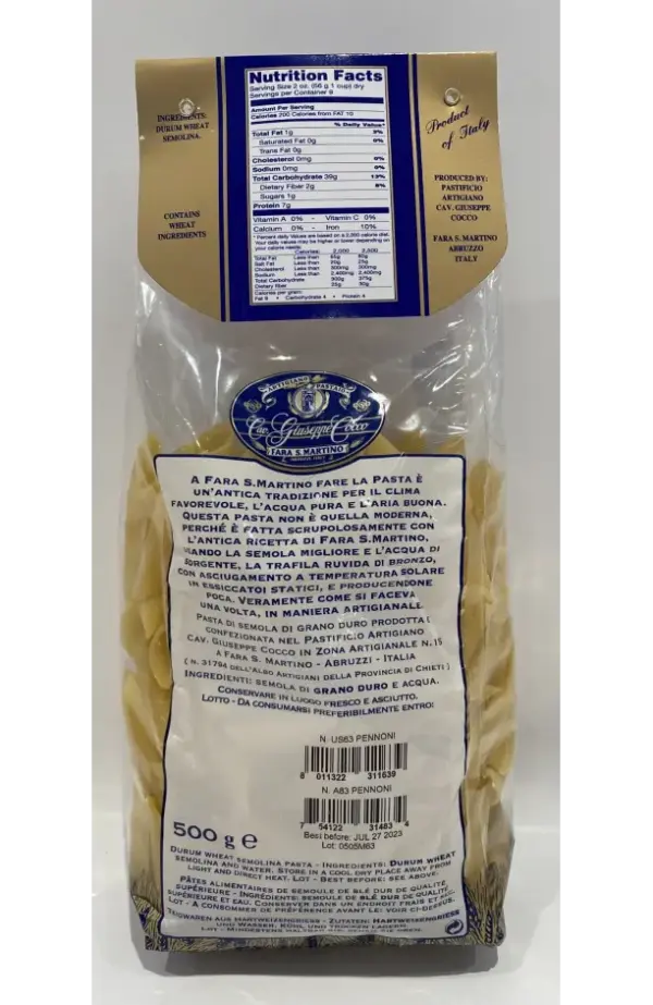 Giuseppe Cocco Pennoni Pasta 500g - Authentic Italian Pasta - Image 2