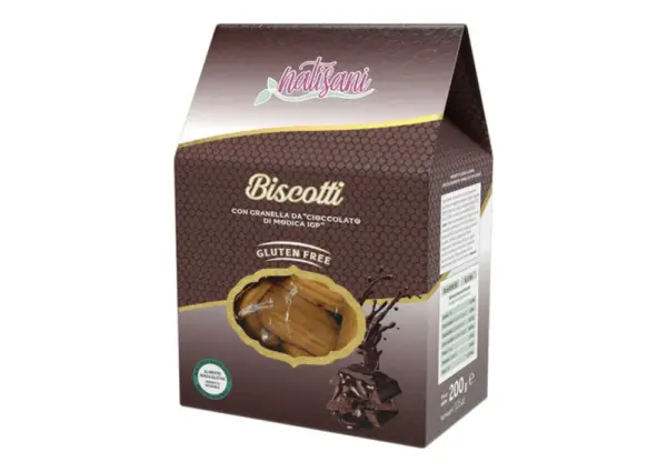 Gluten Free Chocolate Chip Biscotti Cookies - 200g (7.05 oz) - Natisani