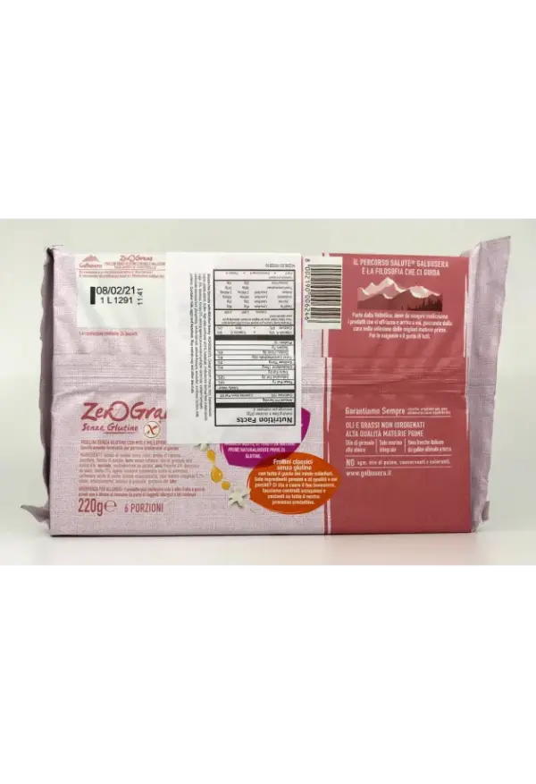 Gluten-Free Honey Millefiori Biscuits by Galbusera 220g - Image 2