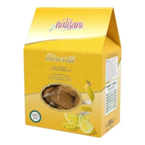 Gluten Free Lemon Biscotti Cookies by Natisani - 200g Pack