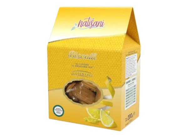 Gluten Free Lemon Biscotti Cookies by Natisani - 200g Pack