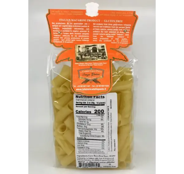 Gluten Free Rigatoni Pasta by La Fabbrica - 500g