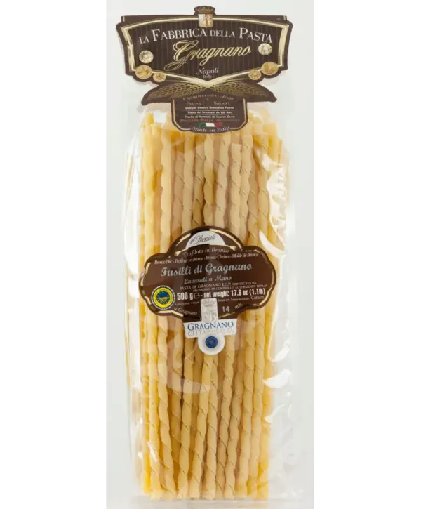 Gragnano Fusilli Pasta - Authentic Italian Pasta - 17.6 oz Pack - Image 2