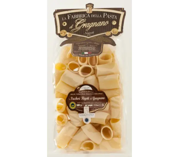Gragnano Paccheri Rigati Pasta - Authentic Italian, 500g