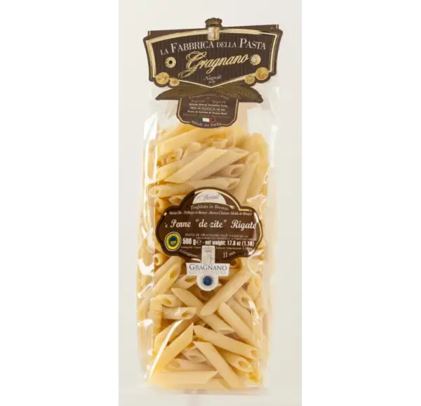 Gragnano Penne Rigate Pasta - 500g Authentic Italian